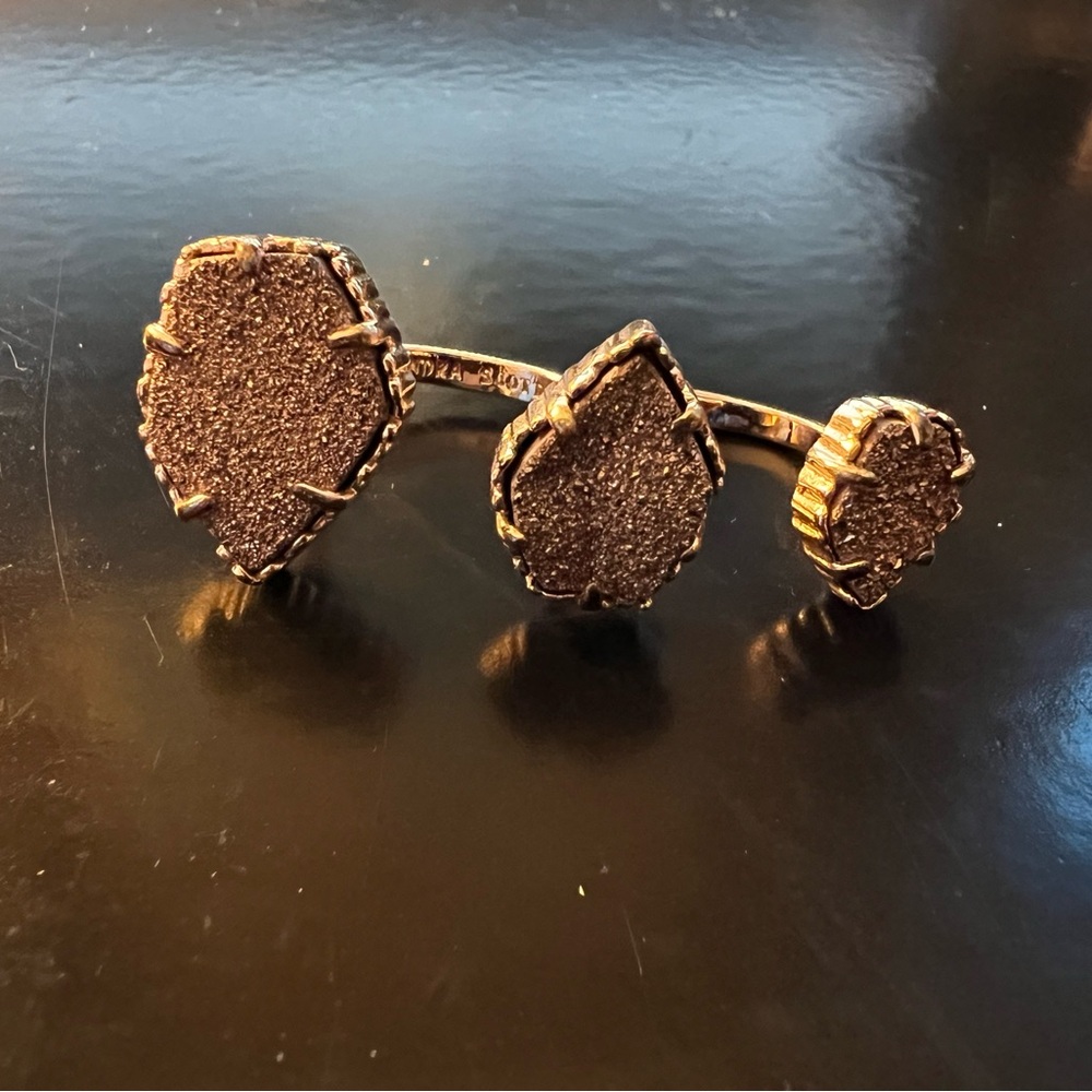 Kendra Scott Naomi Rose Gold Two Finger Cocktail Ring